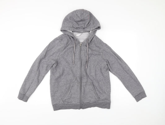 Mens UK Size L DECATHLON Grey Full Zip Hoodie