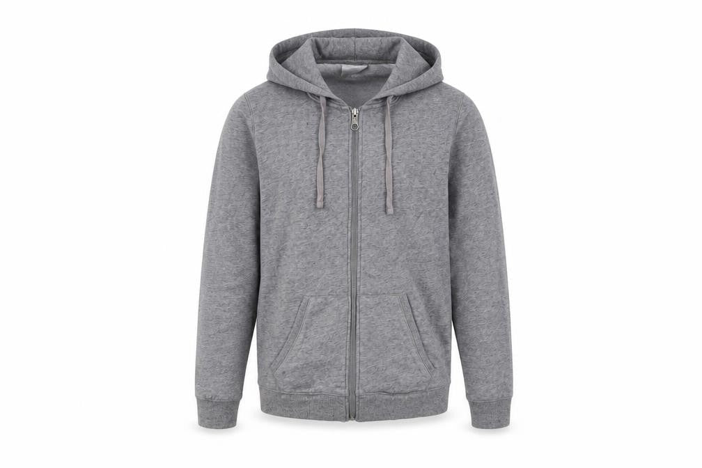 Mens UK Size L DECATHLON Grey Full Zip Hoodie