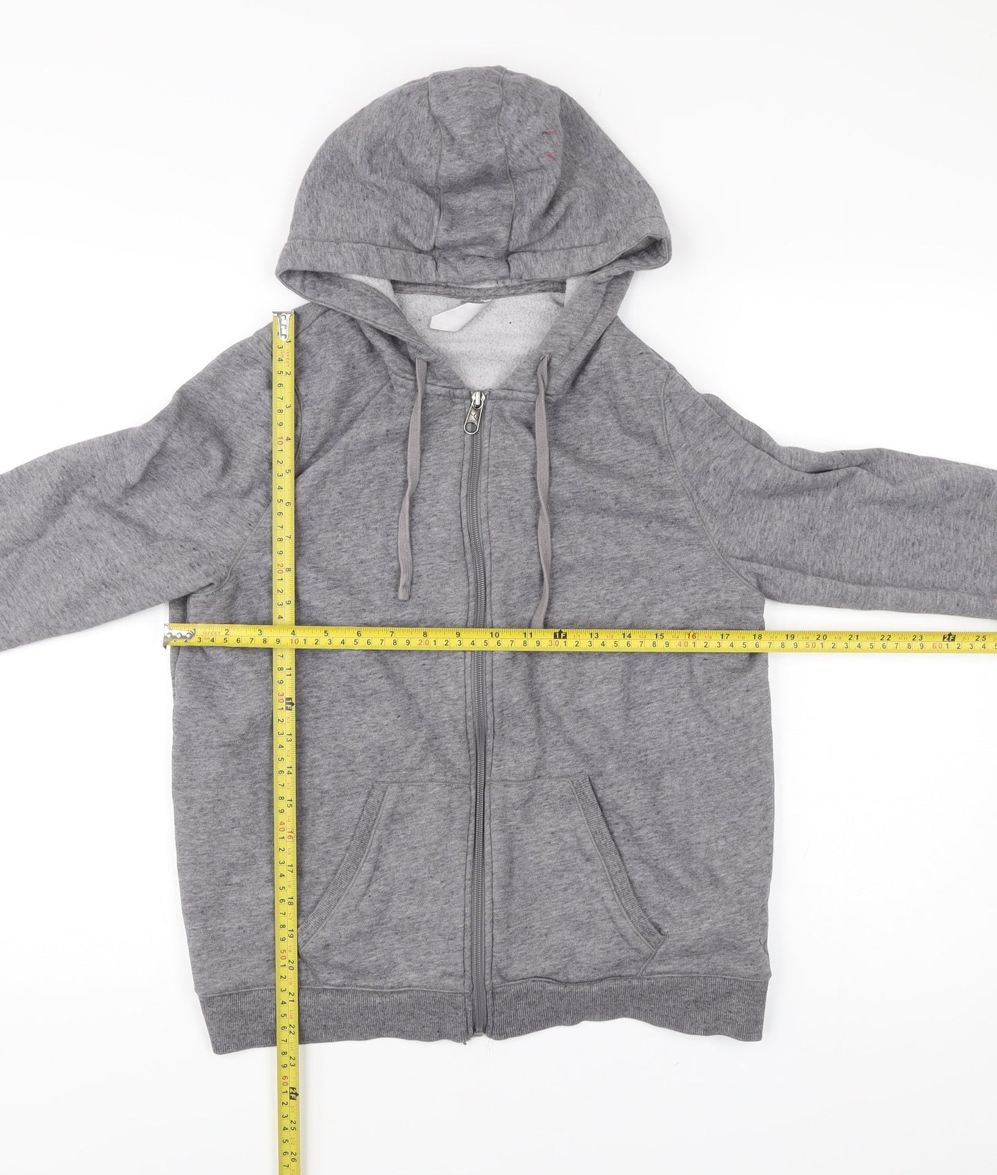 Mens UK Size L DECATHLON Grey Full Zip Hoodie