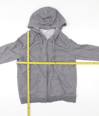 Mens UK Size L DECATHLON Grey Full Zip Hoodie