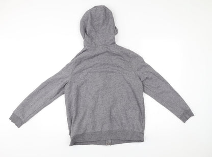 Mens UK Size L DECATHLON Grey Full Zip Hoodie