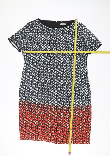 Planet Womens Multicoloured Size 16 Sheath Knee Length Dress