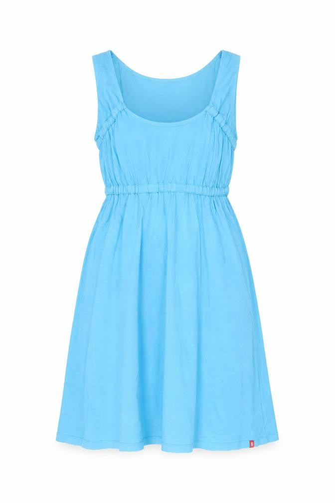 Front view of ESPRIT Women’s Blue A-Line Sleeveless Knee Length Jersey Dress L