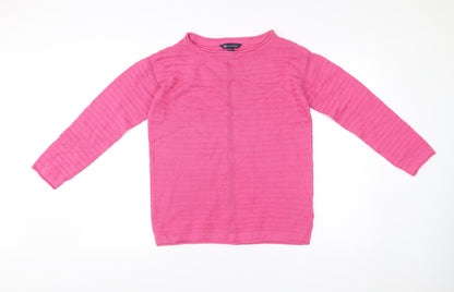 Womens UK Size 12 Crew Clothing Company Pink Pullover Jumper