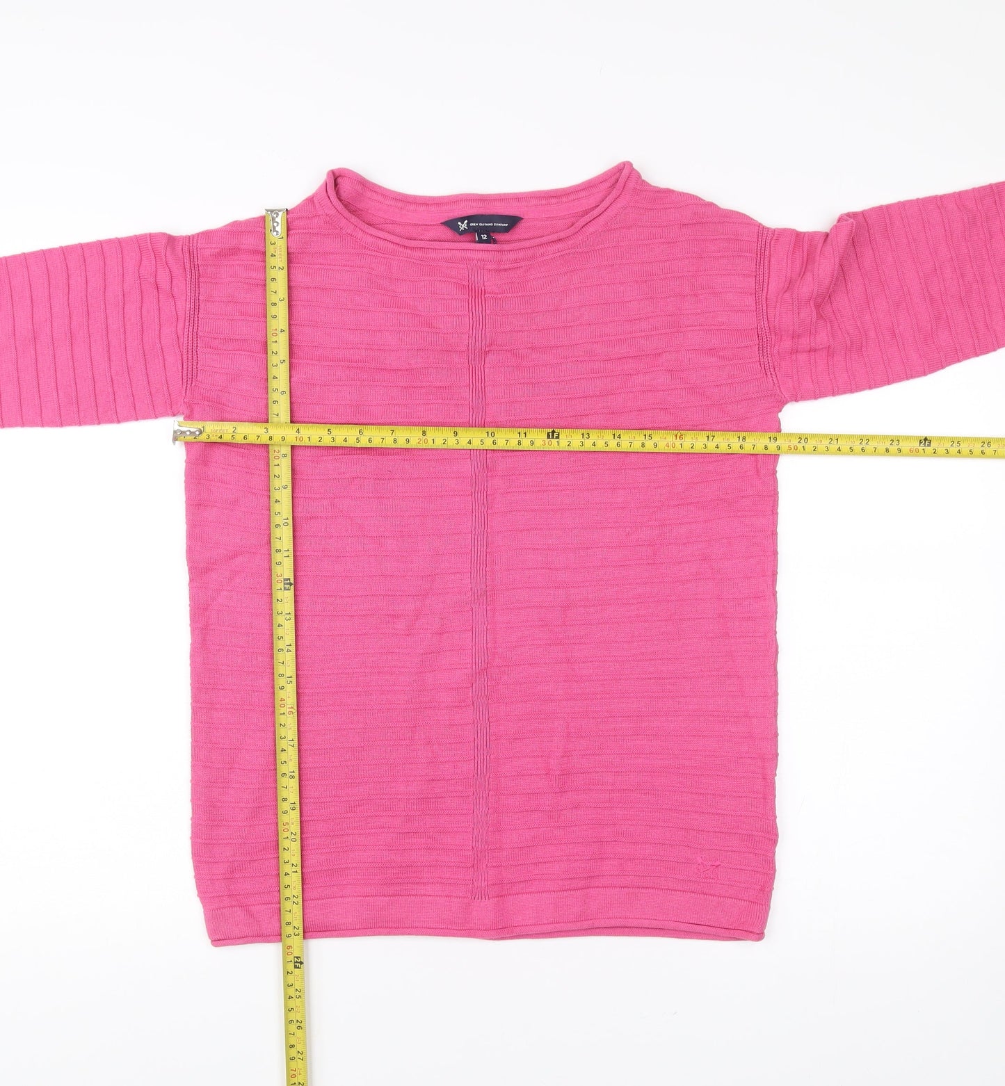 Womens UK Size 12 Crew Clothing Company Pink Pullover Jumper