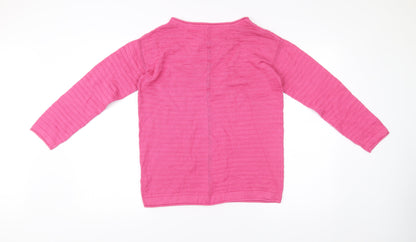 Womens UK Size 12 Crew Clothing Company Pink Pullover Jumper