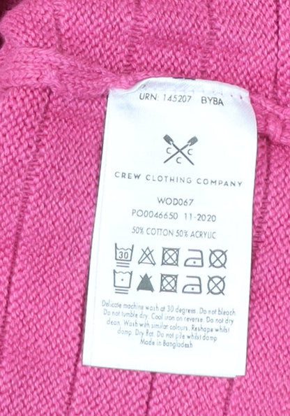 Womens UK Size 12 Crew Clothing Company Pink Pullover Jumper