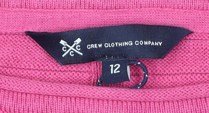 Womens UK Size 12 Crew Clothing Company Pink Pullover Jumper