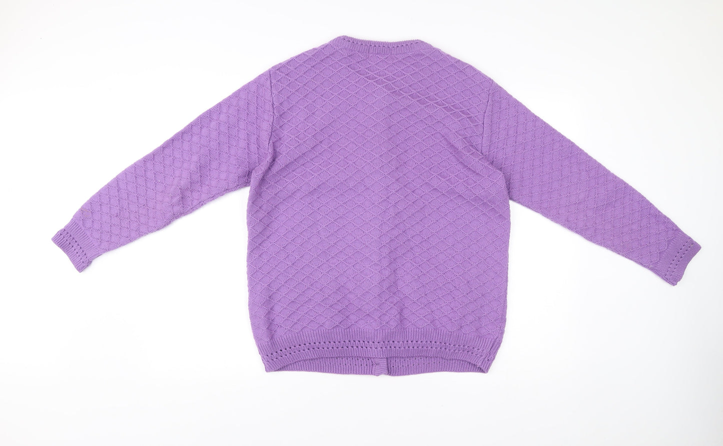 Womens UK Size M Reflect Purple Cardigan Jumper