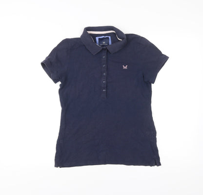 Womens UK Size 12 Crew Clothing Company Blue Basic Polo