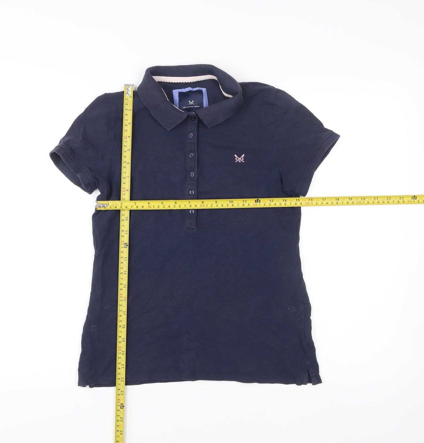 Womens UK Size 12 Crew Clothing Company Blue Basic Polo
