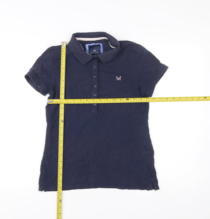 Womens UK Size 12 Crew Clothing Company Blue Basic Polo