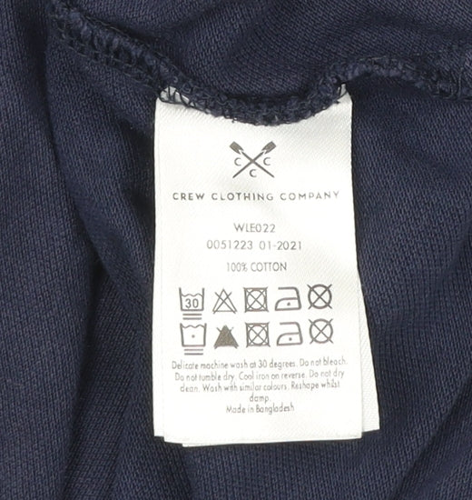 Womens UK Size 12 Crew Clothing Company Blue Basic Polo