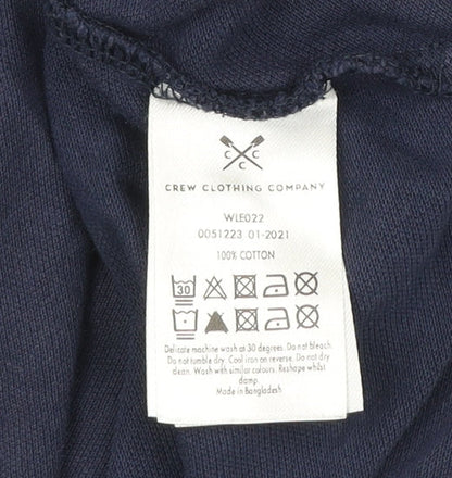 Womens UK Size 12 Crew Clothing Company Blue Basic Polo