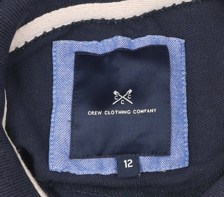 Womens UK Size 12 Crew Clothing Company Blue Basic Polo