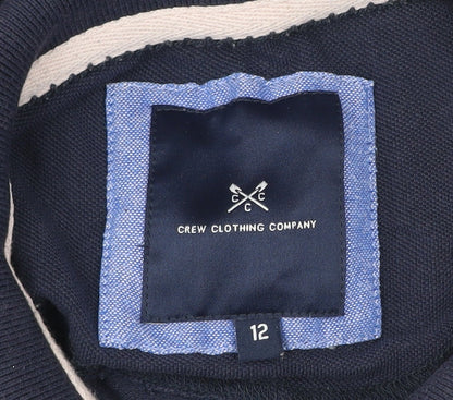 Womens UK Size 12 Crew Clothing Company Blue Basic Polo
