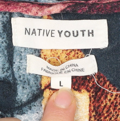 Native Youth Women’s Multicoloured Geometric Shift Dress L