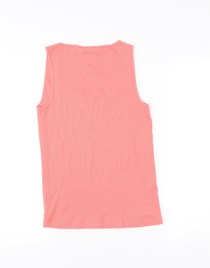 Debenhams Womens Pink Size 10 Sleeveless Beaded Tank Top