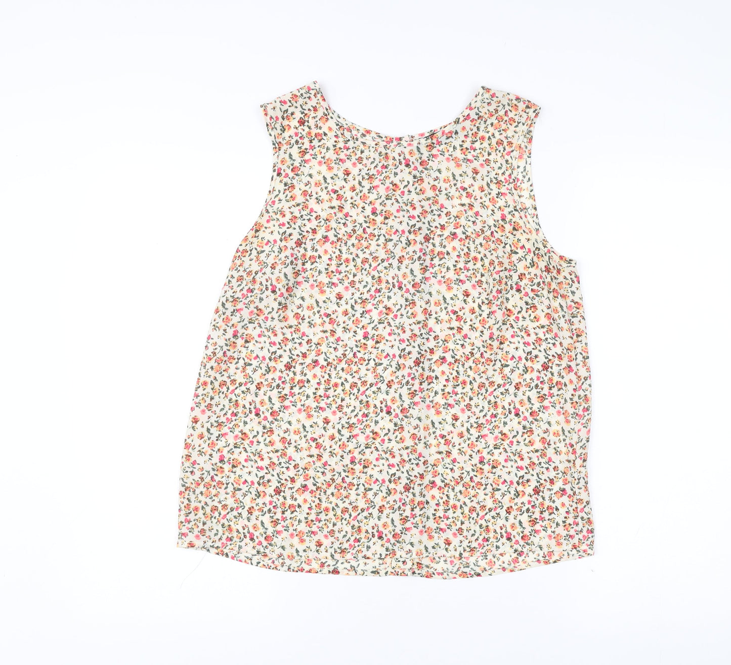New Look Women’s Multicoloured Floral Chiffon Tank Top Size 10