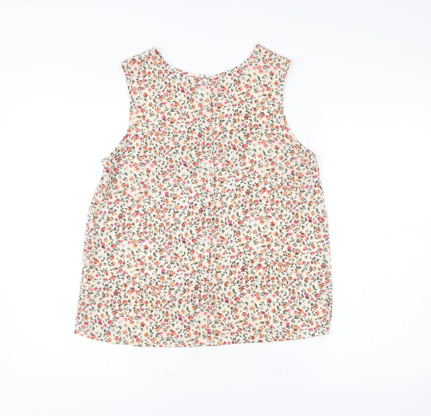 New Look Women’s Multicoloured Floral Chiffon Tank Top Size 10
