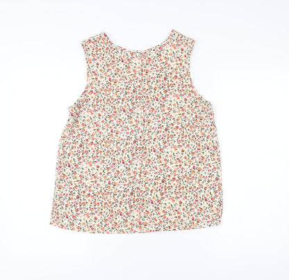 New Look Women’s Multicoloured Floral Chiffon Tank Top Size 10