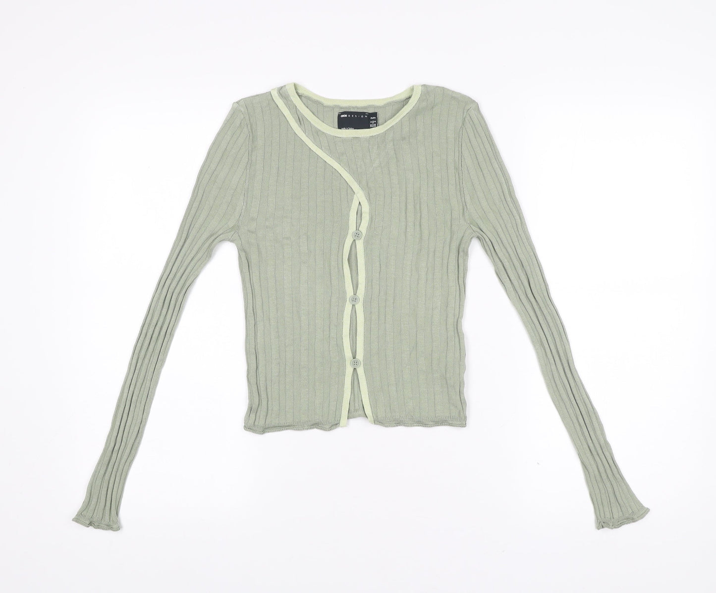 Womens UK Size 6 ASOS Green Cardigan Jumper