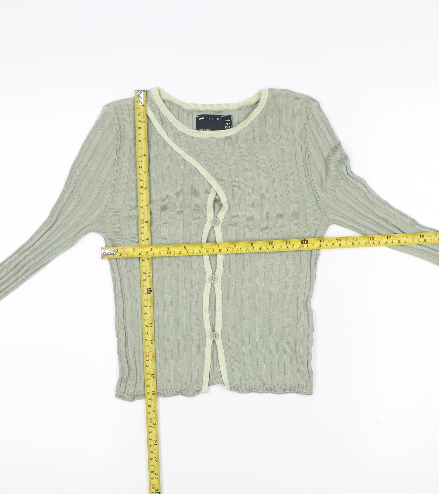 Womens UK Size 6 ASOS Green Cardigan Jumper