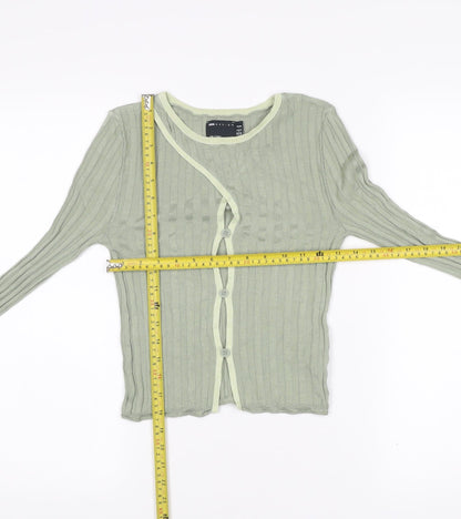 Womens UK Size 6 ASOS Green Cardigan Jumper