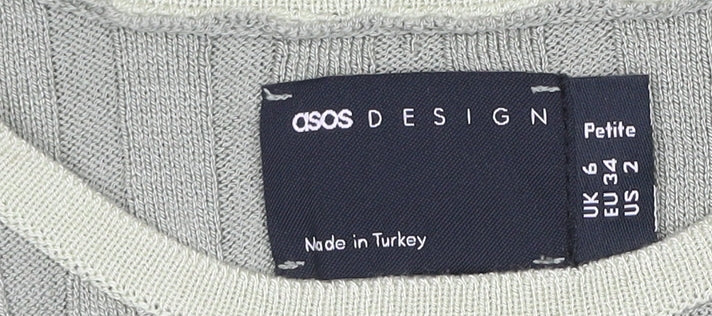 Womens UK Size 6 ASOS Green Cardigan Jumper