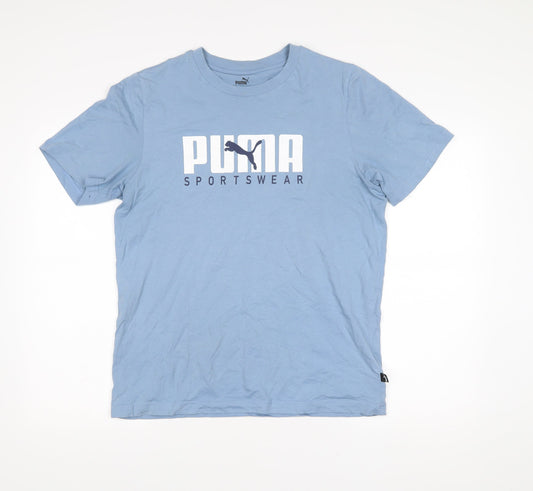 Puma Men’s Blue M Graphic Logo Sportswear T-Shirt