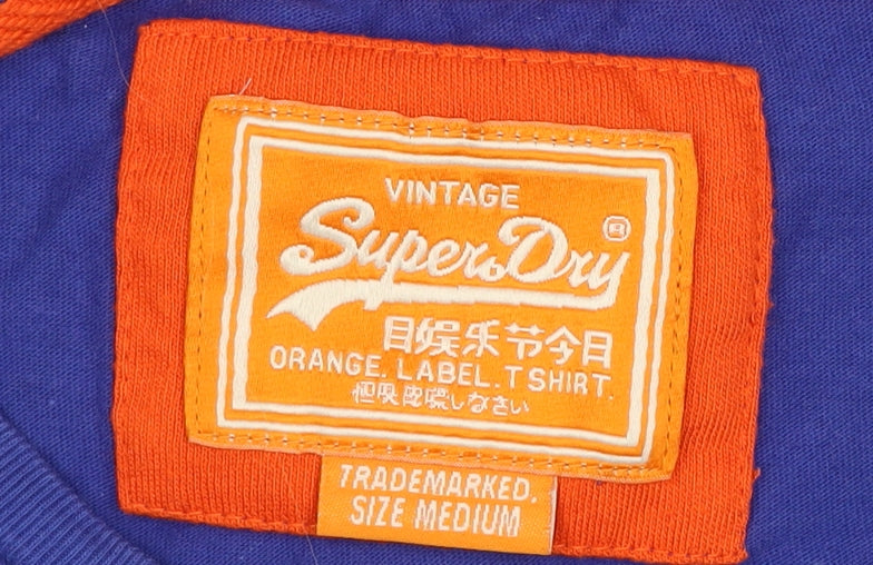 Superdry Men’s Blue Medium Crew Neck Short Sleeve T-Shirt