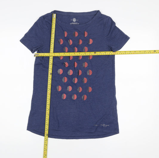 Tommy Hilfiger Men's Blue XS Relaxed Fit Graphic T-Shirt