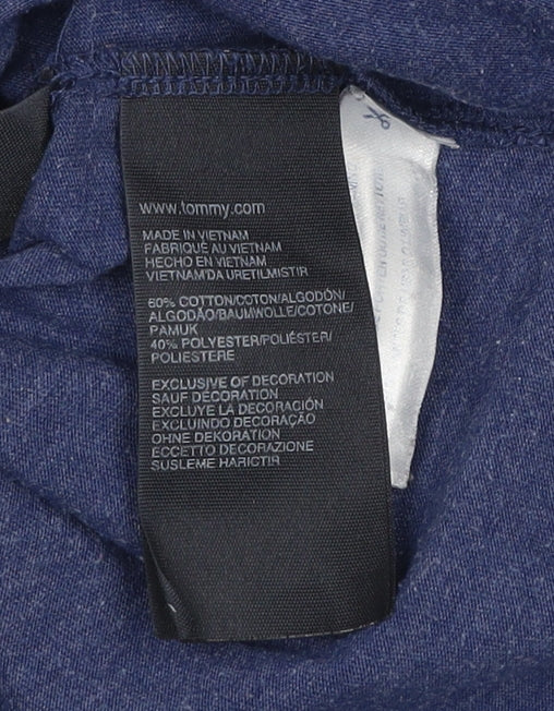 Tommy Hilfiger Men's Blue XS Relaxed Fit Graphic T-Shirt