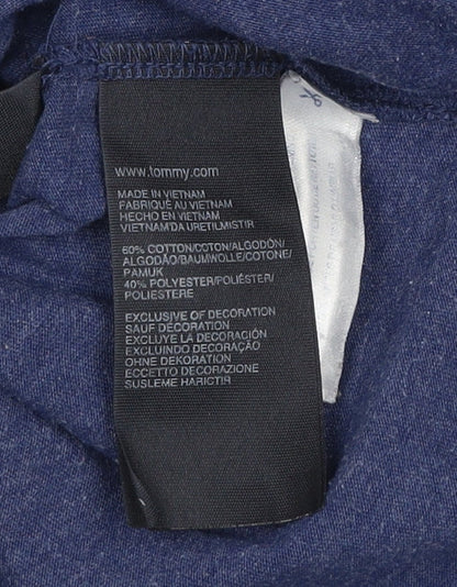 Tommy Hilfiger Men's Blue XS Relaxed Fit Graphic T-Shirt