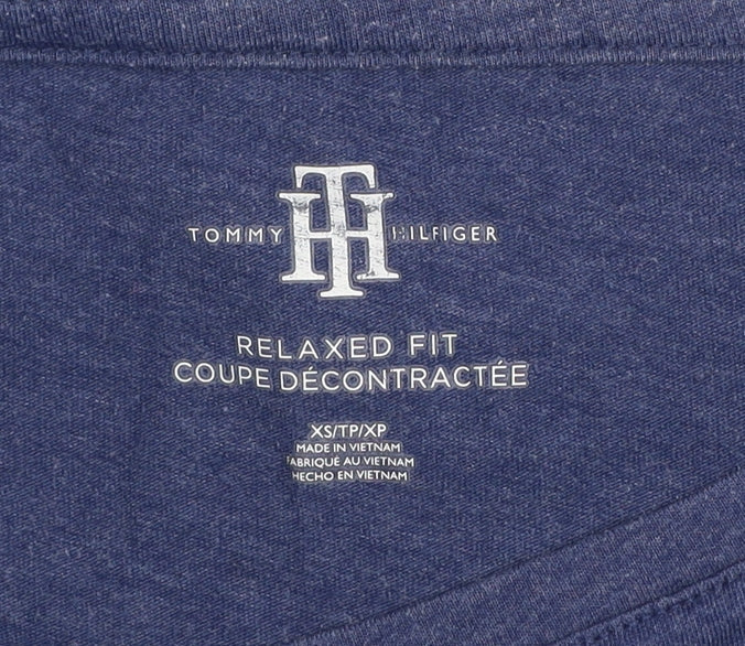 Tommy Hilfiger Men's Blue XS Relaxed Fit Graphic T-Shirt