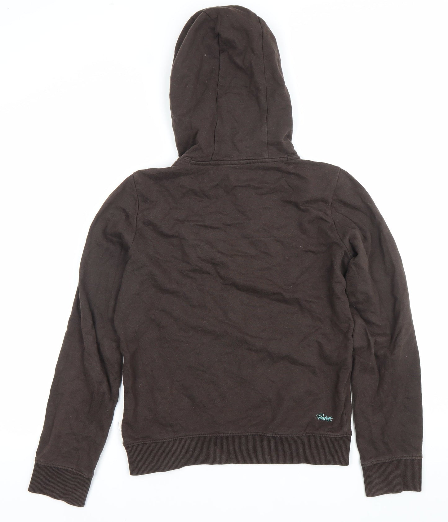 Protest Women’s Brown Pullover Hoodie M Graphic Print Cotton