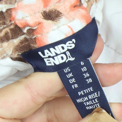 Womens UK Size 10 Lands' End Regular Fit Cropped Multicoloured Trousers