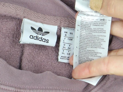 Adidas Women Purple Size 10 Crew Neck Pullover Sweatshirt