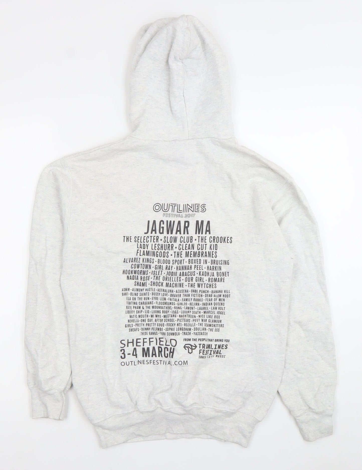 Mens UK Size S Fruit of the Loom Grey Pullover Hoodie
