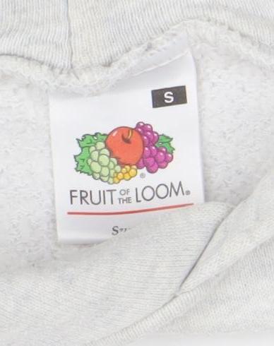Mens UK Size S Fruit of the Loom Grey Pullover Hoodie