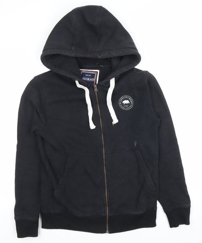 SoulCal&Co Unisex Black Full Zip Hoodie Size M Cotton Blend