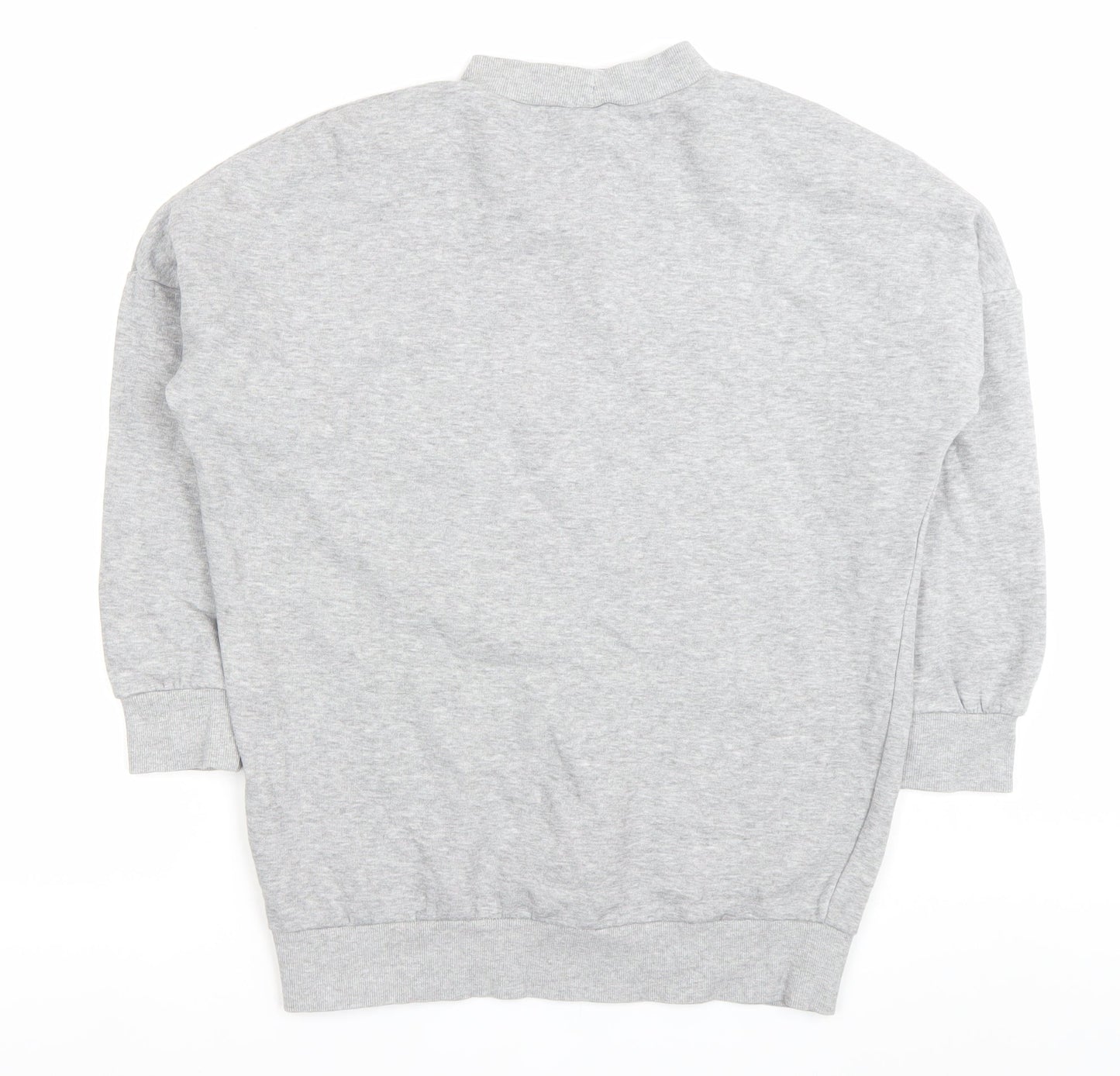 H&M Women’s Grey Pullover Sweatshirt Size 8 Graphic Print