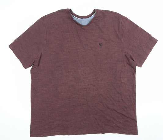 Lincoln Men’s Brown 2XL Crew Neck Short Sleeve Cotton T-Shirt