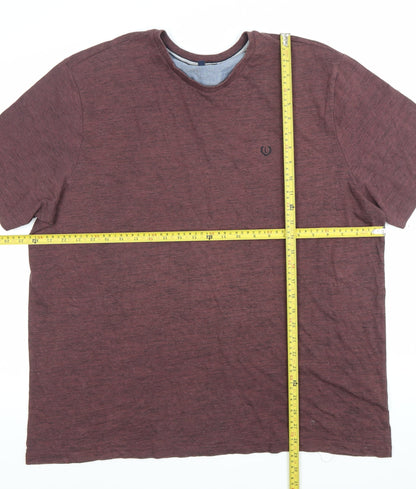 Lincoln Men’s Brown 2XL Crew Neck Short Sleeve Cotton T-Shirt