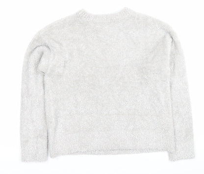 Womens UK Size XS Marks and Spencer Grey Pullover Jumper