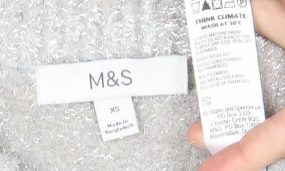 Womens UK Size XS Marks and Spencer Grey Pullover Jumper