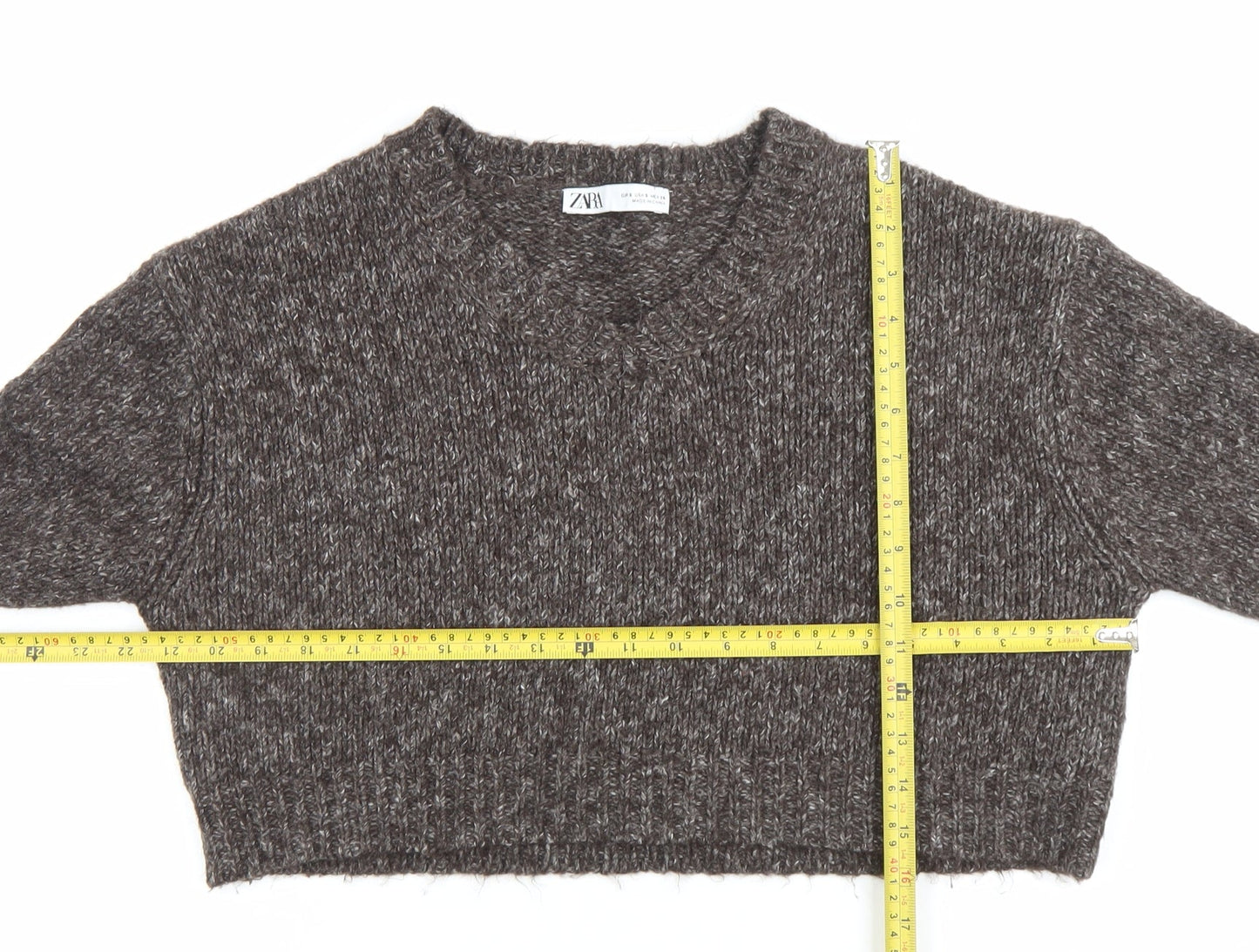 Womens UK Size 8 Zara Brown Pullover Jumper