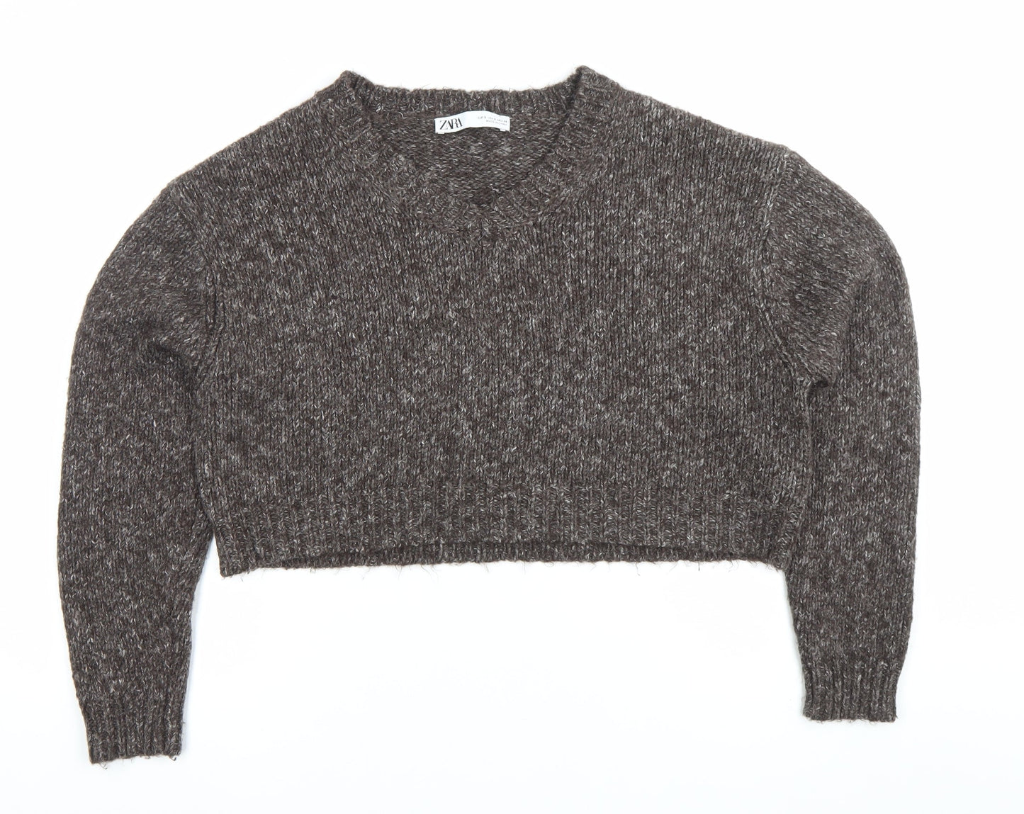 Womens UK Size 8 Zara Brown Pullover Jumper