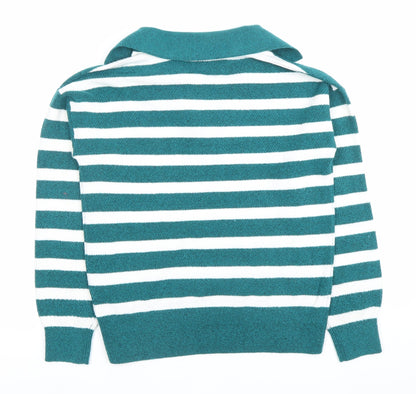 Womens UK Size XS Marks and Spencer Green Pullover Jumper