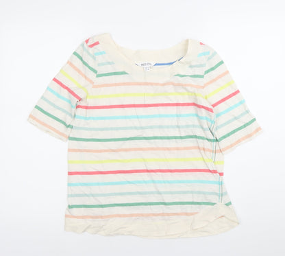 Womens UK Size 10 White Stuff Multicoloured Basic T-Shirt